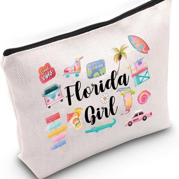 Other - Florida Gift Florida Home Makeup Bag I Love Florida Cosmetic Bag Florida Lover G